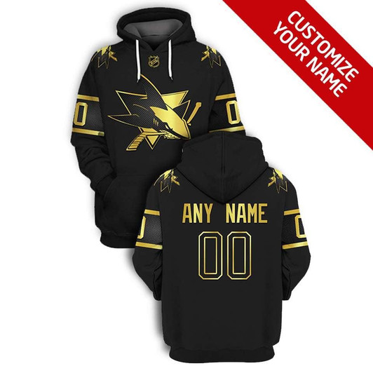 San Jose Sharks Hockey Team Nhl Personalized Number Name Jersey Style Gift For Sharks Fans Hoodie
