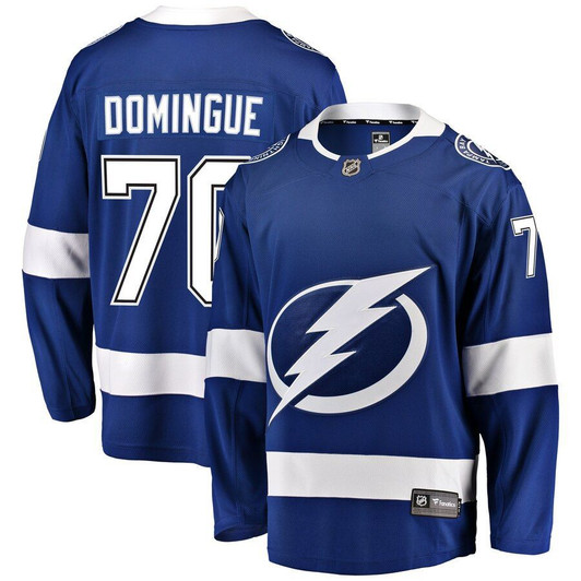 Louis Domingue Tampa Bay Lightning Fanatics Branded Home Breakaway Player Jersey - Blue
