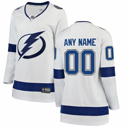 Tampa Bay Lightning Fanatics Branded Women'S Away Breakaway Custom Jersey - White