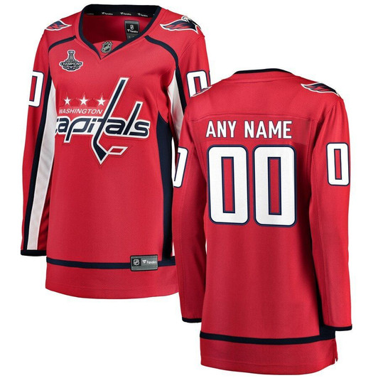 Washington Capitals Fanatics Branded Women'S 2018 Stanley Cup Champions Home Breakaway Custom Jersey - Red