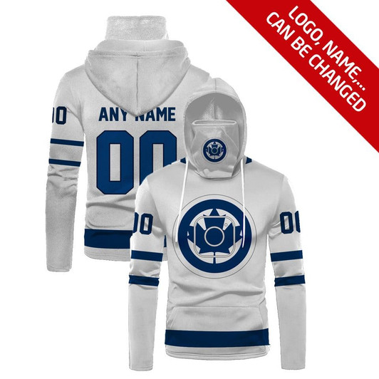 Toronto Maple Leafs #00 Any Name Nhl Team White Jersey Style Gift With Custom Number Name For Toronto Maple Leafs Fans Masked Hoodie
