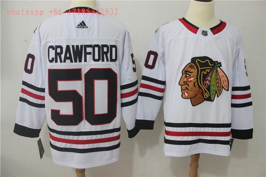 Chicago Blackhawks Corey Crawford #50 Nhl 2020 New Arrival White Jersey