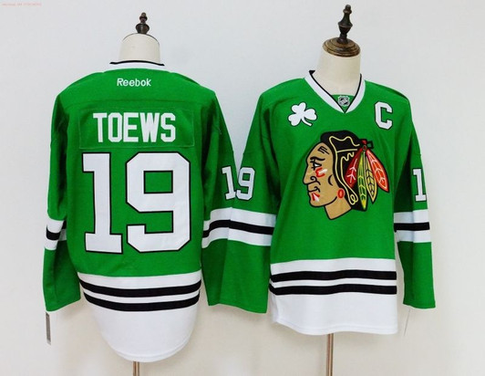 Chicago Blackhawks Jonathan Toews #19 Nhl 2020 Green Jersey