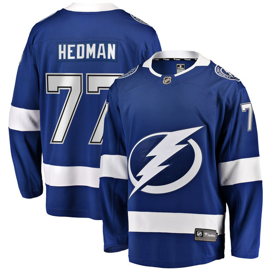 Youth Fanatics Branded Victor Hedman Blue Tampa Bay Lightning Home Premier Breakaway Player Jersey
