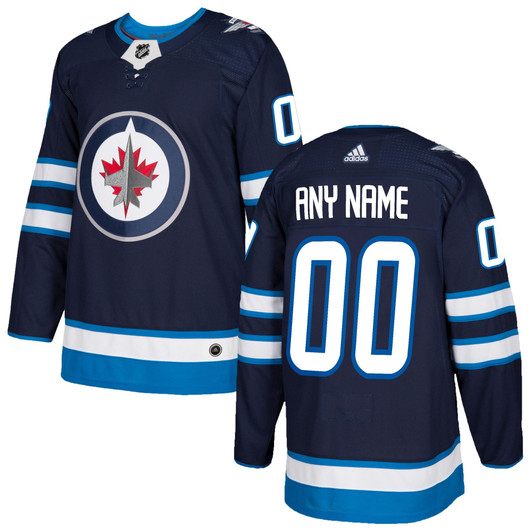 Winnipeg Jets adidas  Custom Jersey - Navy