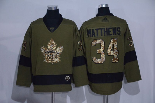 Toronto Maple Leafs Auston Matthews 34 2021 Stadium Series Camo Jersey