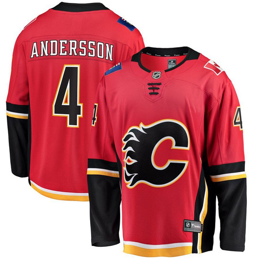 Men'S Fanatics Branded Rasmus Andersson Calgary Flames Red Home Breakaway Player Jersey