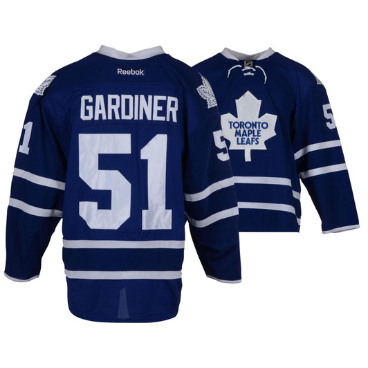 Jake Gardiner Toronto Maple Leafs Fanatics  Game-Used #51 Blue Jersey from the 2015-16 NHL Season - Size 58
