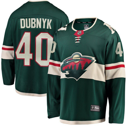 Devan Dubnyk Minnesota Wild Fanatics Branded Breakaway Player Jersey - Green