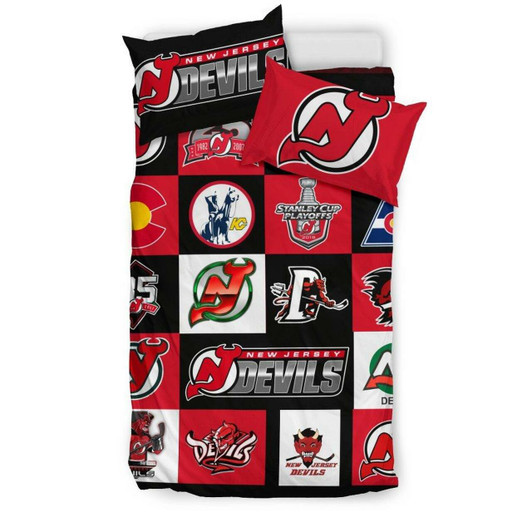 New Jersey Devils Bedding Sets Duvet Covers Comforter Sets, Us King Size, Bedding Set8054