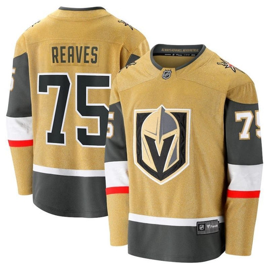 Vegas Golden Knights Ryan Reaves #75 2020 Nhl Gold Jersey Jersey