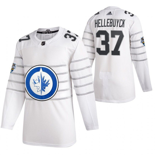 Connor Hellebuyck #37 Winnipeg Jets 2020 Nhl All Star White Jersey Jersey