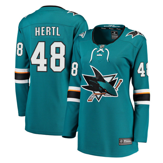 Women'S Fanatics Branded Tomas Hertl Teal San Jose Sharks Breakaway Jersey