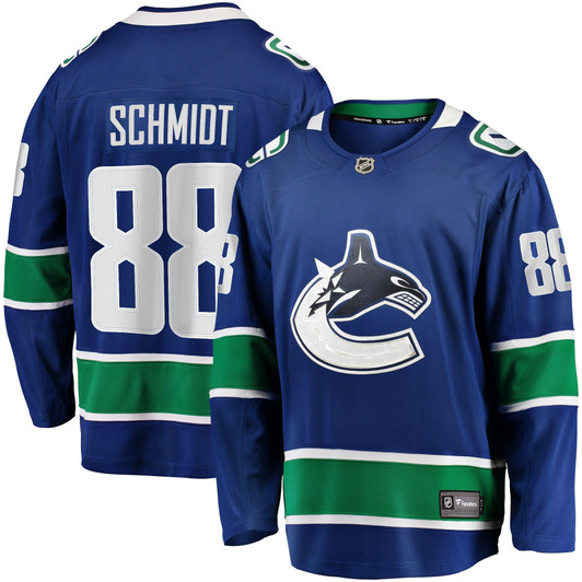Men'S Fanatics Branded Nate Schmidt Blue Vancouver Canucks Breakaway Home Player Jersey