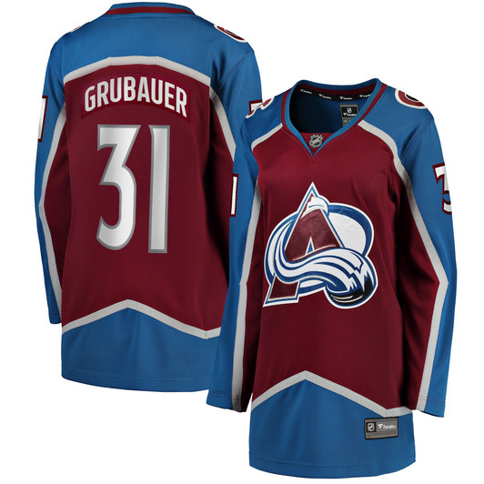 Women'S Fanatics Branded Philipp Grubauer Burgundy Colorado Avalanche Home Breakaway Player Jersey