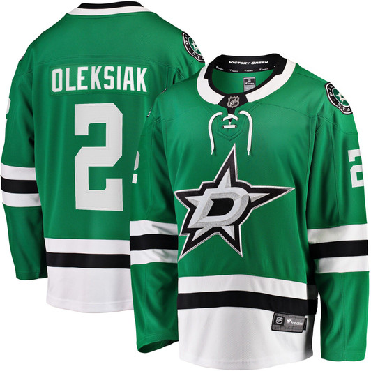 Men'S Fanatics Branded Jamie Oleksiak Kelly Green Dallas Stars Breakaway Player Jersey