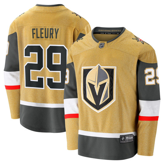Men'S Fanatics Branded Marc-Andre Fleury Gold Vegas Golden Knights 2020/21 Alternate Premier Breakaway Player Jersey