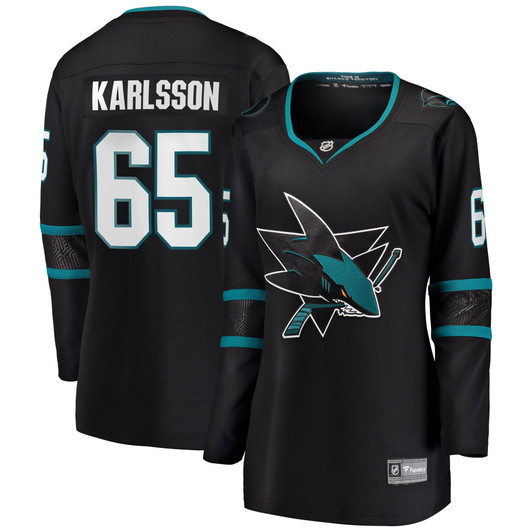 Erik Karlsson San Jose Sharks Fanatics Branded Women'S Alternate Premier Breakaway Player Jersey - Black