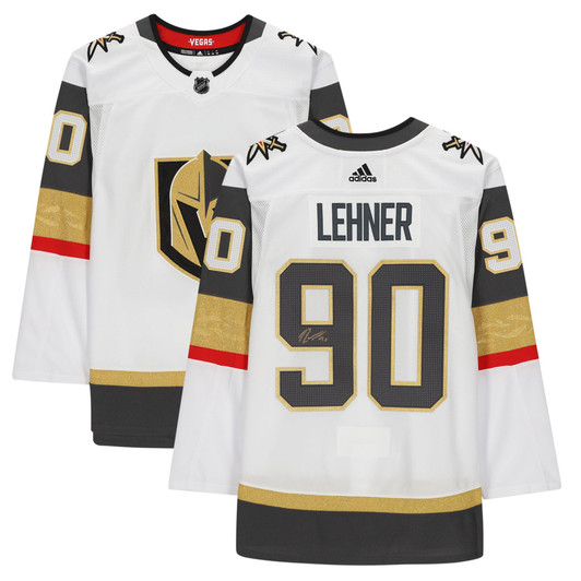 Robin Lehner Vegas Golden Knights Fanatics  Autographed White Adidas  Jersey