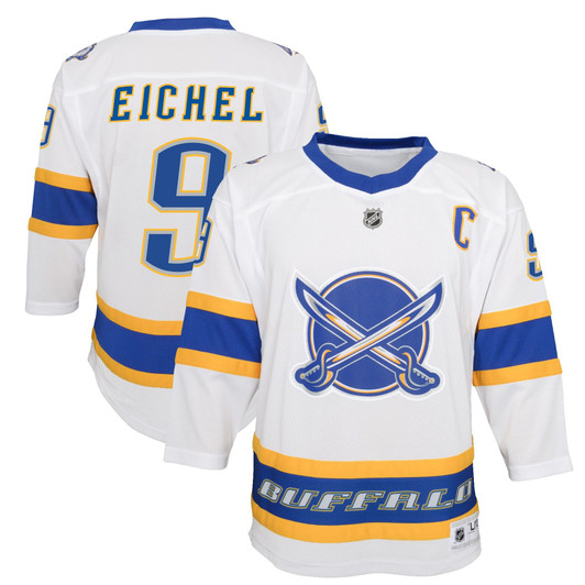 Youth Jack Eichel White Buffalo Sabres 2020/21  Replica Player Jersey