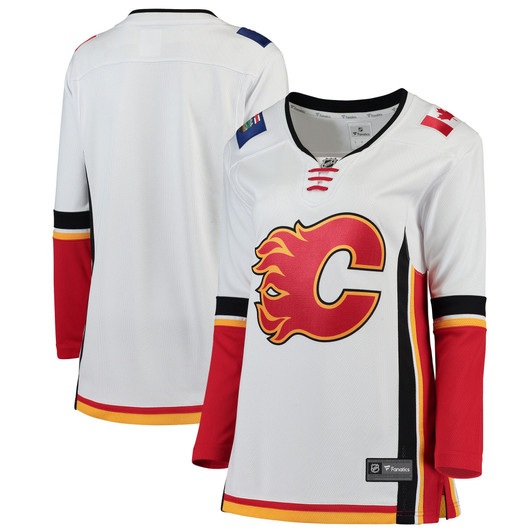 Women'S Fanatics Branded White Calgary Flames Away Breakaway Jersey