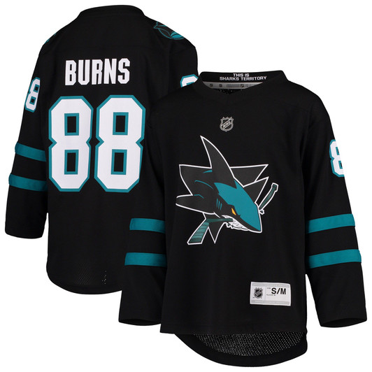 Youth Brent Burns Black San Jose Sharks Alternate Replica Player Jersey
