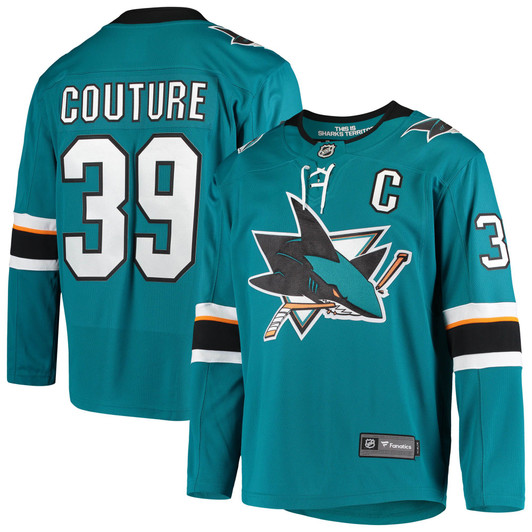 Men'S Fanatics Branded Logan Couture Teal San Jose Sharks Home Captain Premier Breakaway Player Jersey