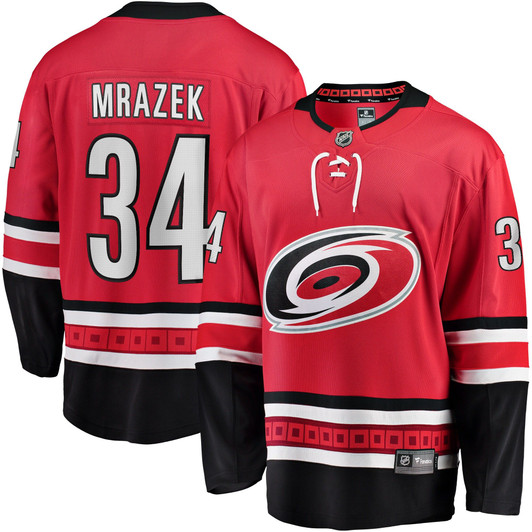Men'S Fanatics Branded Petr Mrazek Red Carolina Hurricanes Home Breakaway Player Jersey