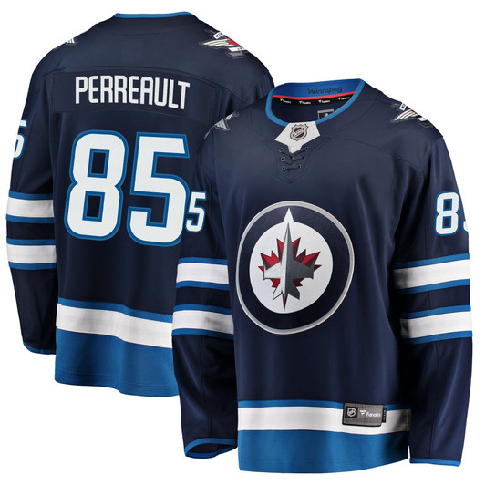 Men'S Fanatics Branded Mathieu Perreault Navy Winnipeg Jets Breakaway Replica Jersey