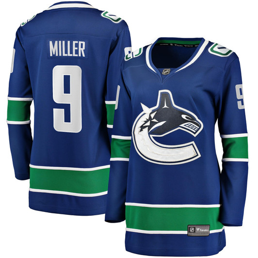 J.T. Miller Vancouver Canucks Fanatics Branded Women's Home Breakaway Player Jersey - Blue