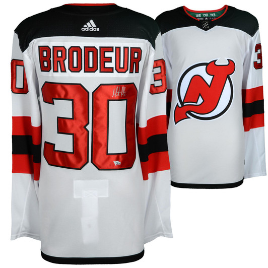 Martin Brodeur New Jersey Devils Fanatics  Autographed White Adidas  Jersey