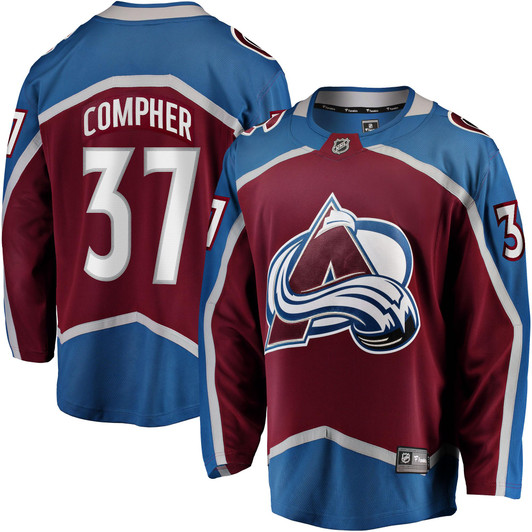 J.T. Compher Colorado Avalanche Fanatics Branded Home Breakaway Player Jersey - Burgundy