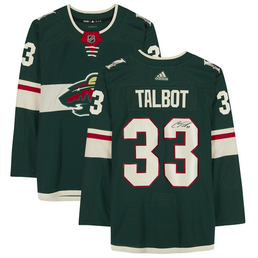 Cam Talbot Minnesota Wild Fanatics  Autographed Green Adidas  Jersey with 20th Anniversary Season Jersey Patch