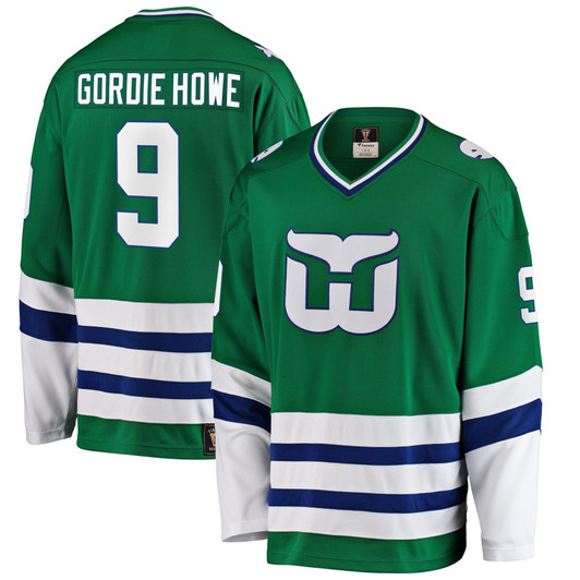 Gordie Howe Hartford Whalers Fanatics Branded Premier Breakaway Retired Player Jersey - Green
