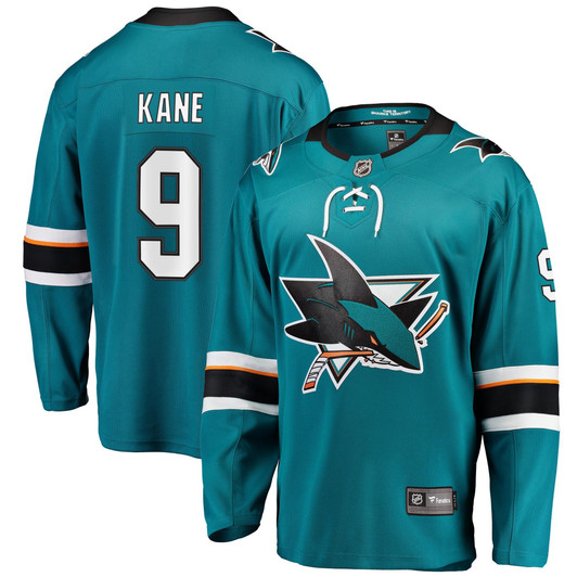 Evander Kane San Jose Sharks Fanatics Branded Premier Breakaway Player Jersey - Teal