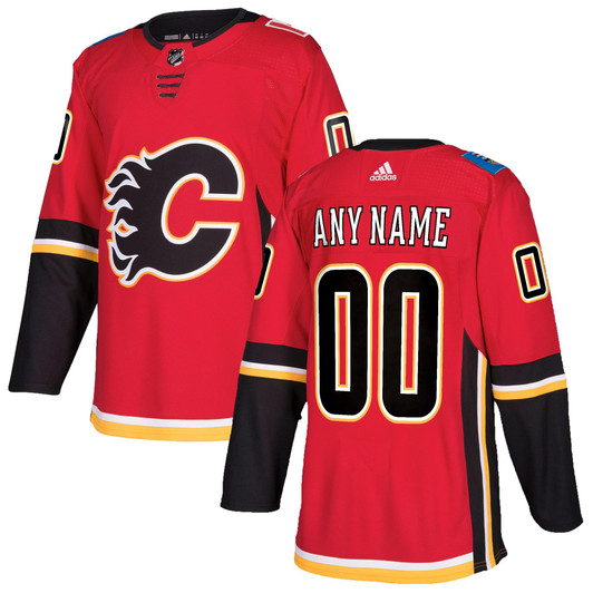 Calgary Flames adidas  Custom Jersey - Red