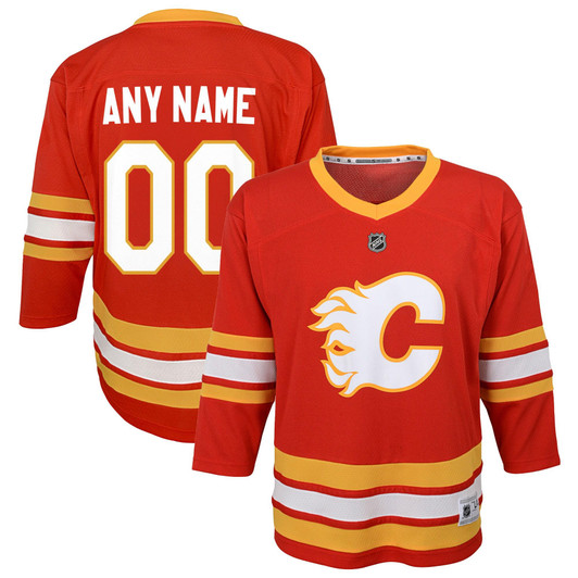 Calgary Flames  Home Replica Custom Jersey - Red