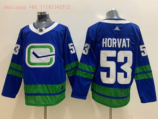 Vancouver Canucks Bo Horvat #53 2020 NHL Blue jersey Jersey