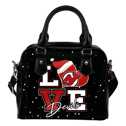 Love Word Christmas Sweet New Jersey Devils Shoulder Handbags, Handbags3300