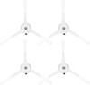 Side Brushes For Roborock  S8, S7, S6, S5, Q5, Q7, Q8, Qrevo Series, Pack of 4 WHITE