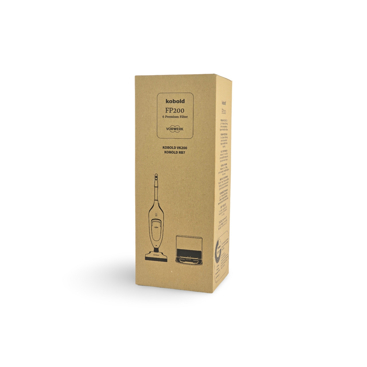 Vorwerk Bag Kobold VK200 Premium Vacuum Cleaner Filter Bag, FP200