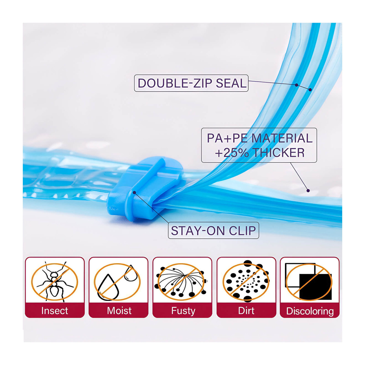 9 Wire Space Saver Bags Vacuum Storage Sealer Bags For Blankets