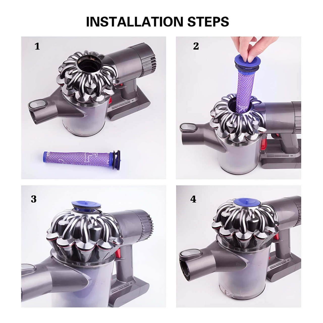 INF Filter Dyson V6 DC58/DC59/DC62 støvsuger 3-pak