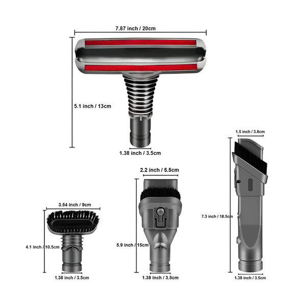Tool kit for Dyson vacuum cleaners V6, DC29, DC37, DC39, DC54 & More