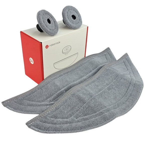Roborock Mop Set For Saros 10 Robot Vacuum, Genuine Antibacterial Pads