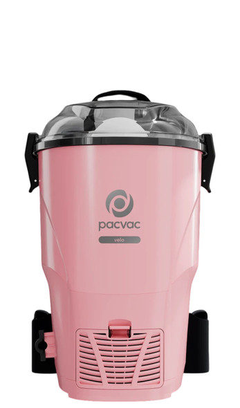Pink Backpack Pacvac Velo Lightweight Vacuum Cleaner with Ecoharness