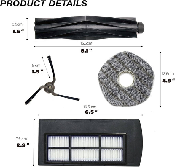Mega Kit For eufy RoboVac X9 Pro Robot Vacuum Cleaner, Replenishment Set
