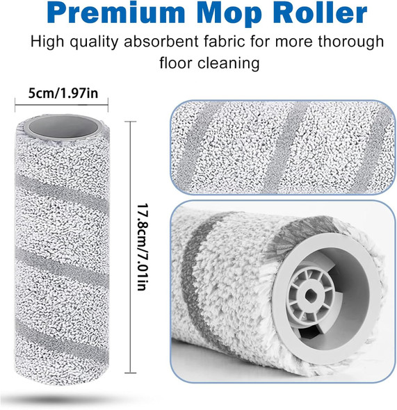 2 Roller Mops For Ecovacs Deebot X11 OmniCyclone / X11 Pro Omni Robot Vacuums