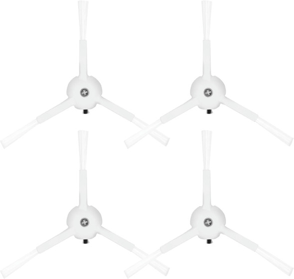 Side Brushes For Roborock  S8, S7, S6, S5, Q5, Q7, Q8, Qrevo Series, Pack of 4 WHITE
