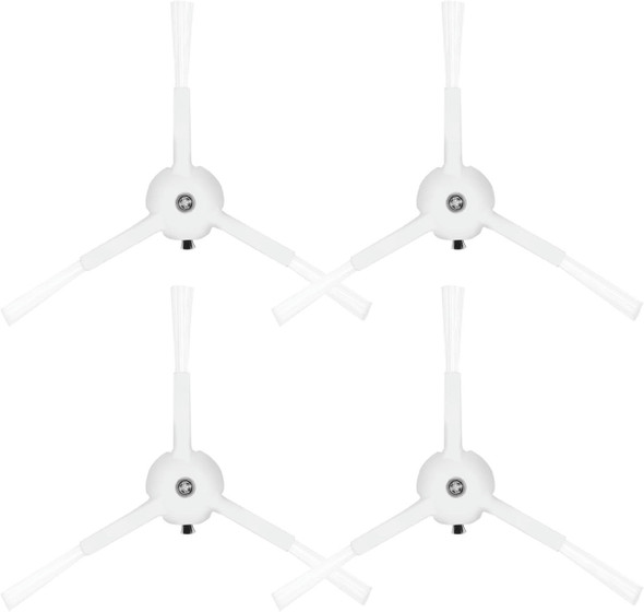 Side Brushes For Roborock  S8, S7, S6, S5, Q5, Q7, Q8, Qrevo Series, Pack of 4 WHITE